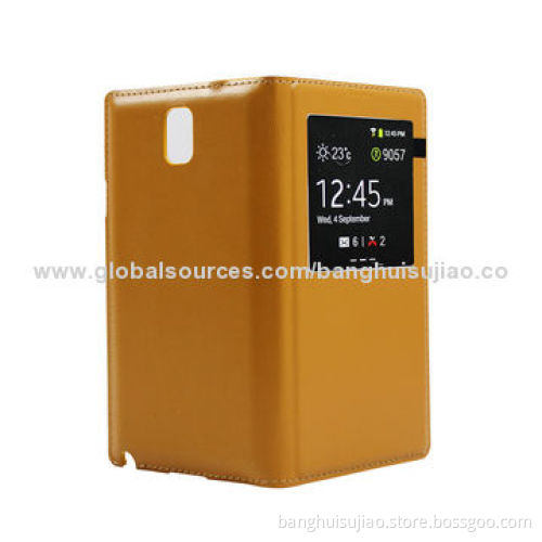 2014 New Leather Mobile phone Case for Samsung Galaxy Note 3 N9000, Resists Dirt and Scratch